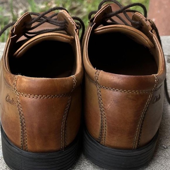 Collection by Clarks Leather Oxfords, Men\'s Size 8.5M, Dark Tan main image 5